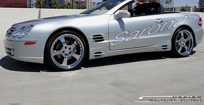 Custom Mercedes SL Side Skirts  Convertible (2003 - 2012) - $590.00 (Part #MB-017-SS)